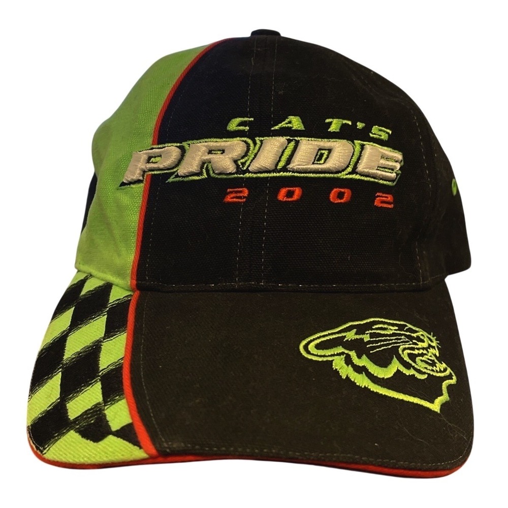 Y2K Arctic Cats Pride 2002 Baseball‎ Cap Hat Adjustable Snowmobile Sled Neon